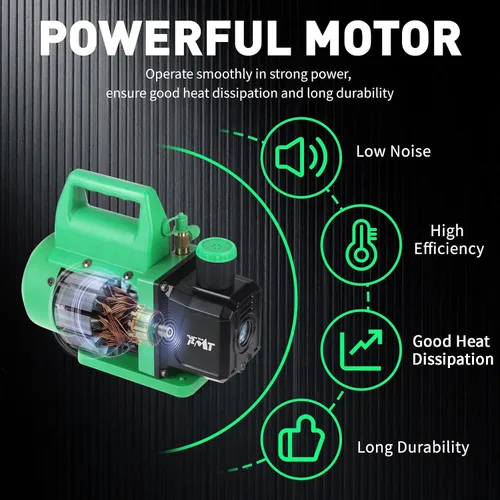 Vista 7 de Bomba de vacío PB Motor Tech de 4.5 CFM con cámara de vacío de 3 galones with Tempered Glass Lid, Double Rubber Seals, For Resin Casting