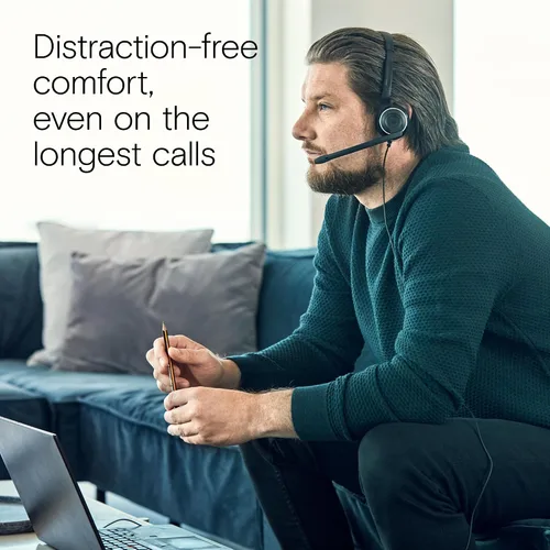 Vista 5 de EPOS Auriculares USB con cable PC 7 – Micrófono ligero con cancelación de ruido, audio de banda ancha, USB-A Plug-and-Play, llamadas nítidas