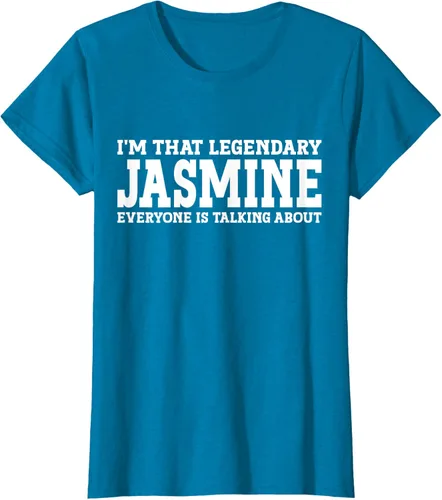 Vista 68 de Jasmine Personal Name - Camiseta divertida de jazmín para mujer y niña, Negro