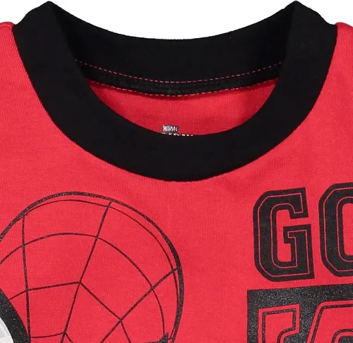 Vista 4 de Marvel Avengers Spiderman - Conjunto de camiseta y pantalones cortos de rizo francés