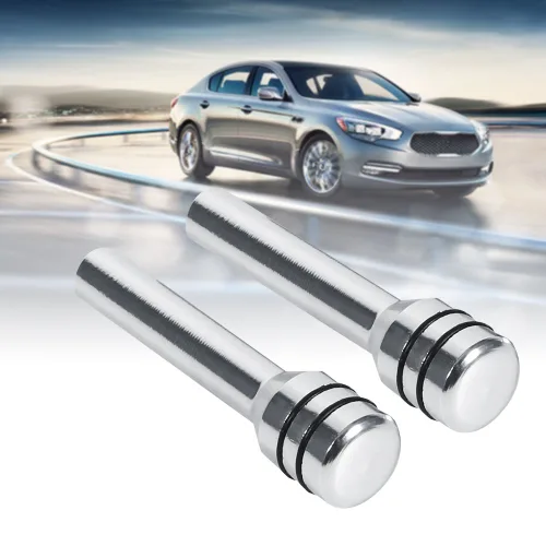 Vista 2 de Fydun 2 piezas universales de aluminio para puerta interior de coche, camión, perilla de bloqueo de puerta (color plateado)