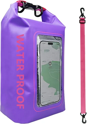 Vista 10 de Bolsa impermeable 2 en 1 para acampar al aire libre, playa, bolsa a prueba de arena, mochila impermeable para teléfono celular, accesorios