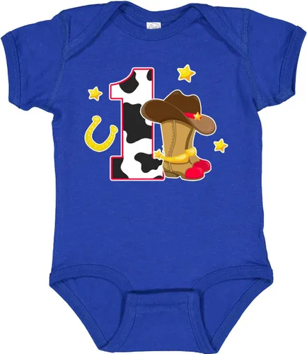 Vista 8 de inktastic Body de bebé de vaquero para cumpleaños de 1 año con botas de vaquero