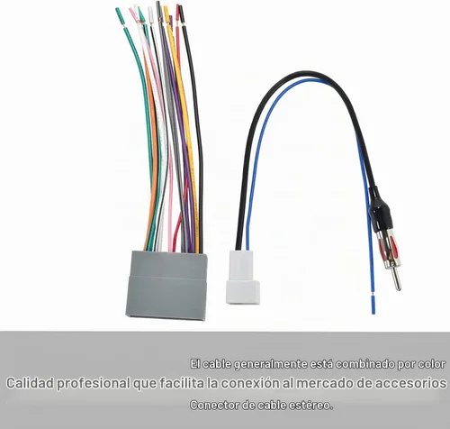 Vista 6 de RED WOLF Arnés de cable estéreo para radio de vehículo con adaptador de conector de antena compatible con Honda Fit 2007-2008 Civic 2006-2011