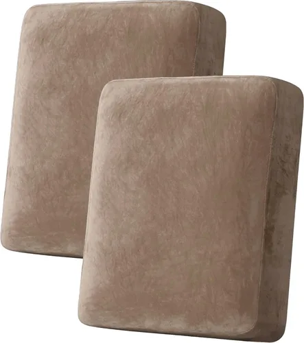 Vista 23 de H.VERSAILTEX Funda de cojín elástica de terciopelo para sofá, funda de cojín de felpa para cojines de silla, protector de muebles, cojín de asiento