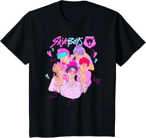 Vista 30 de Kpop Demon Hunters Camiseta Saja Boys Heartthrob con licencia