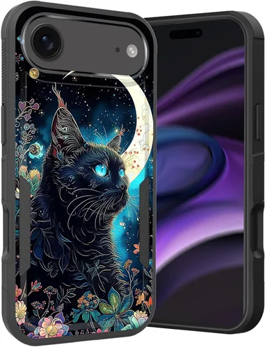 Vista 261 de Funda para iPhone Air, doble capa híbrida resistente resistente a prueba de golpes de policarbonato duro + funda protectora de silicona suave