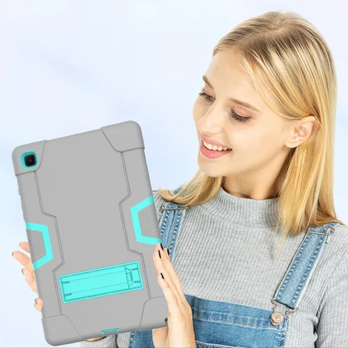 Vista 5 de Funda para Tablet de Samsung Galaxy Tab A7 10.4 2020, Funda Protectora de Alta Resistencia y a Prueba de Golpes de PC de Silicona con Soporte