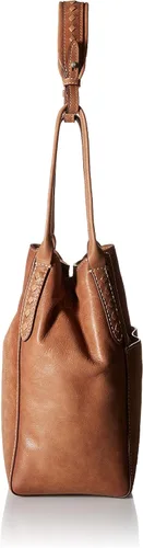 Vista 3 de Frye Hobo de cuero con cremallera de caña Naranja
