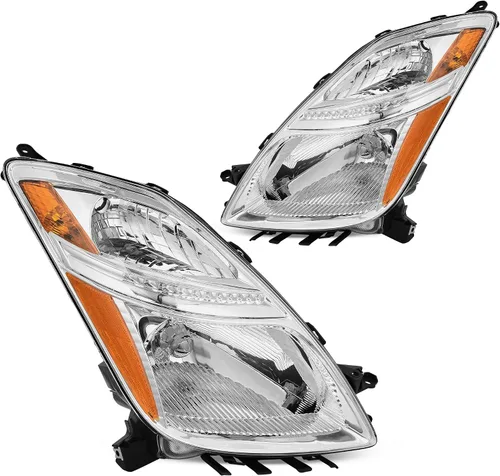 Vista 7 de DWVO Par de faros delanteros compatibles con modelos RAV4 06 07 08 2006 2007 2008 de repuesto para faros delanteros RAV4, carcasa cromada cubierta