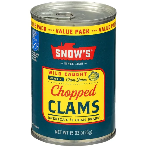 Vista 11 de Snow's Almejas Cortadas Silvestres Enlatadas, Lata de 6.5 oz - 5g de Proteína Por Porción - Sin Gluten, Apto para Keto, 99% Libre de Grasa