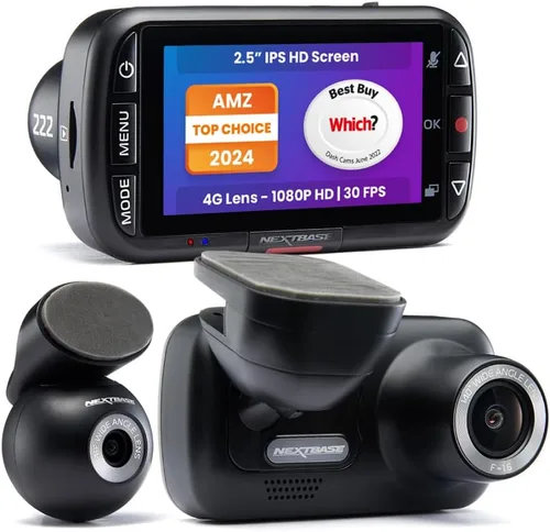 Vista 9 de Nextbase 222 Dash Cam Full 1080p/30fps Grabación HD en cámara DVR de coche, ángulo de visión amplio de 140 ° 6 carriles, compatible con filtro