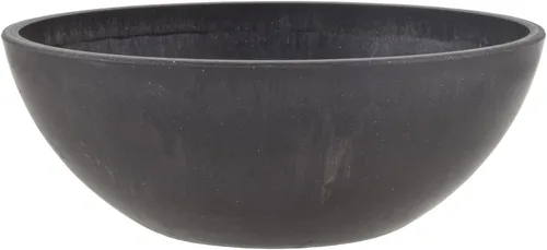 Vista 9 de PSW Pot Collection M20C - Maceta baja de plástico compuesto de piedra/madera de 8 pulgadas, sin orificio de drenaje (perforable), maceta