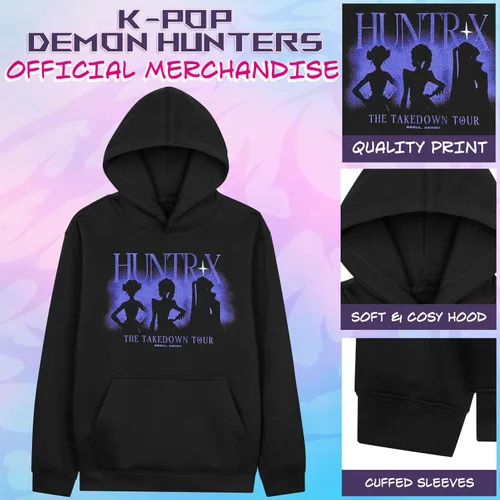 Vista 3 de KPop Demon Hunters Hoodie for Girls Teens, Officially Licensed Warm Sweatshirt Pullover Cozy Hoodies Gifts for Girls