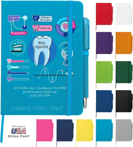 Vista 13 de Cuaderno Diario Personalizado – Cuaderno Personalizado de 5" x 7" (5 x 7 pulgadas) con Nombre, Texto o Logotipo – Diario Personalizado de 100