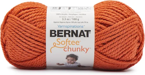 Vista 21 de Ovillo sólido Bernat Softee Chunky, Acrílico, Rojo Berry, Paquete de 1
