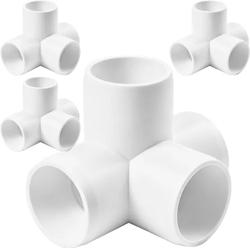 Vista 18 de Paquete de 6 accesorios de PVC de 1-1/2 "Codo de salida lateral de 3 vías 3 vías de tubería de PVC SCH40 grado de salida lateral Tees 90 grados