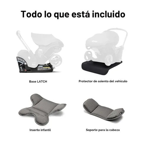 Vista 6 de Doona - Asiento de automóvil y cochecito, Azul profundo - Sistema de viaje todo en uno