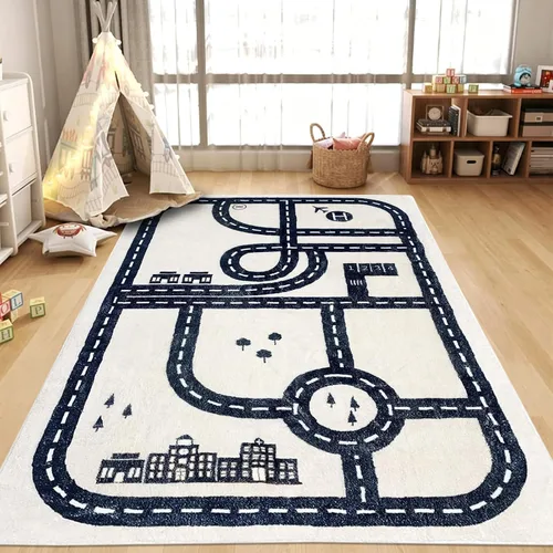 Vista 12 de USTIDE Alfombra de lana esponjosa con letras coloridas del alfabeto de 5 x 7 pulgadas para dormitorio de niños, lavable a máquina, tapete de juego