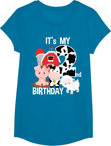 Vista 79 de Camiseta para fiesta de 2 años con texto en inglés "It's My 2nd Birthday", Negro