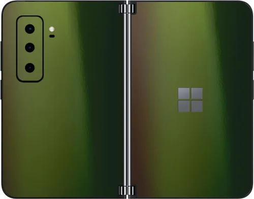 Vista 7 de SopiGuard Skin para Microsoft Surface Duo 2 2ª generación de borde a borde de paneles delanteros y traseros de vinilo (piedra de ladrillo)