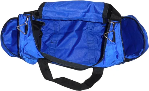 Vista 44 de Bolsa de lona triple grande con apertura en U, bolsillo frontal y dos compartimentos laterales, perfecta bolsa de cabina fabricada en Estados Unidos.