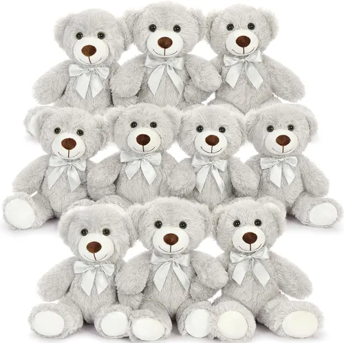 Vista 9 de MaoGoLan - Osos de peluche, paquete de 3 osos de peluche, regalo de cumpleaños o centro de mesa para niñas, 13.5 pulgadas