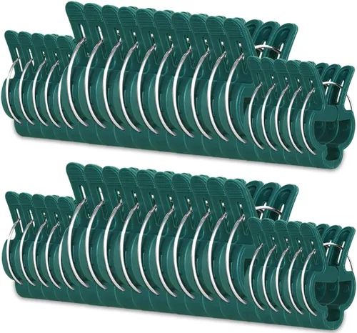 Vista 8 de Yinghezu 120 clips de soporte para plantas, flores y vides, clips de soporte para plantas de tomate de jardín para apoyar tallos, enredaderas