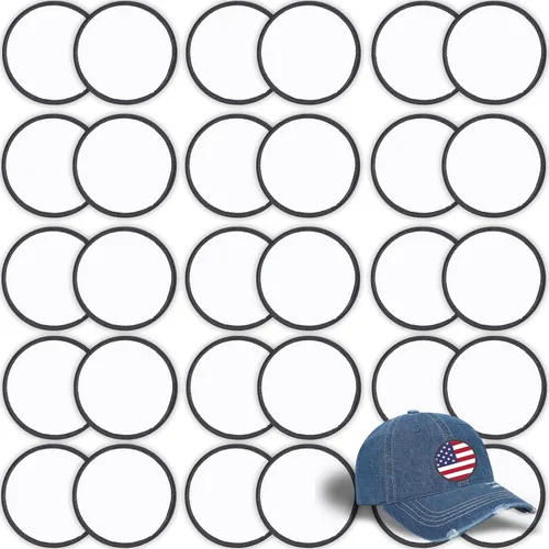 Vista 9 de 15 piezas de parches de sublimación - Parches en blanco para planchar para manualidades DIY, sombreros, gorras, mochilas, uniformes