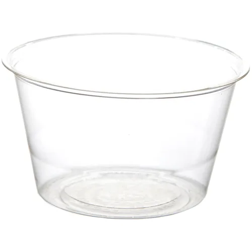 Vista 4 de ECO PRODUCTS Vasos pequeños de plástico PLA transparente compostable de 1 oz, caja de 5000, recipientes redondos para alimentos fríos, renovables a