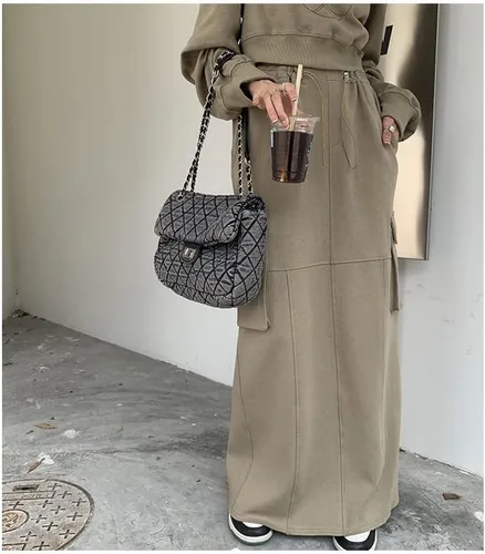 Vista 7 de Bolso casual de un hombro de moda retro de mezclilla a cuadros de diamante gris para mujer