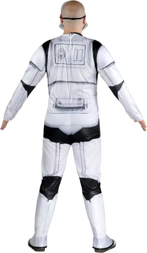 Vista 4 de Star Wars Stormtrooper - Disfraz para adulto, overol acolchado con máscara de plástico