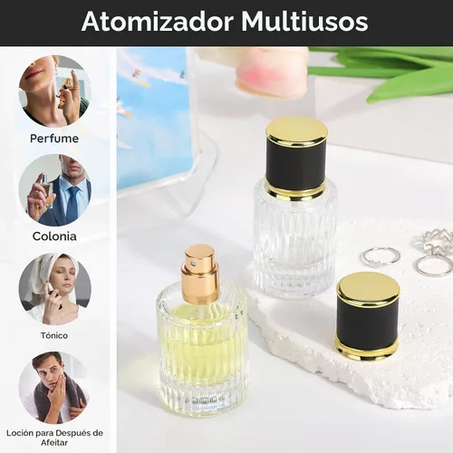 Vista 5 de Segbeauty Botellas de perfume de vidrio de 1 oz vacías, 2 piezas, botellas de perfume de viaje rellenables, botella de viaje de colonia de 1.0 fl