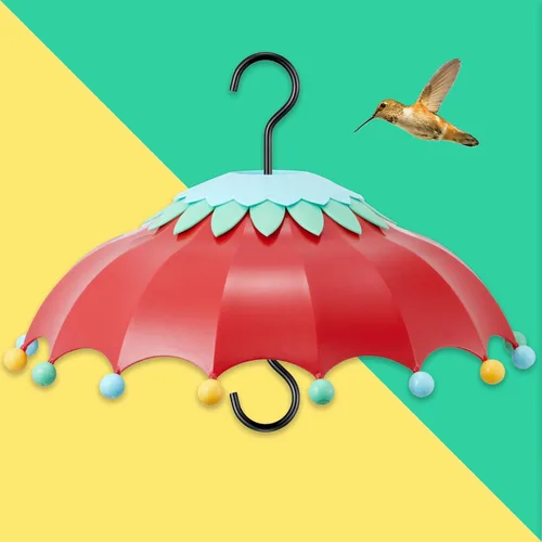 Vista 8 de Baffle para comedero de pájaros, cúpula de lluvia con 3 ganchos, adecuado para comederos de colibríes y comederos de aves silvestres, foso