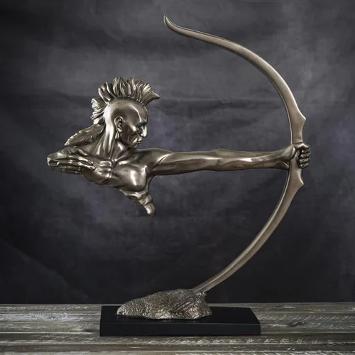 Vista 4 de BLACK FOREST DECOR Escultura de arco nativo: pequeña, resina, 15.75 pulgadas de ancho x 4 pulgadas de profundidad x 19 pulgadas de alto