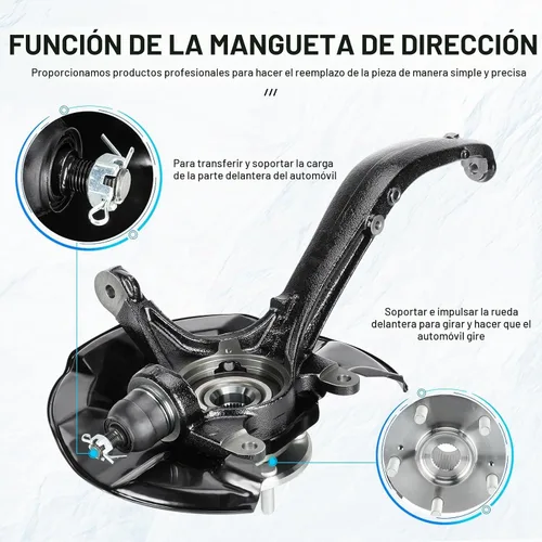 Vista 2 de Nuevo Conjunto de cubo de cojinete de rueda y nudillo de dirección