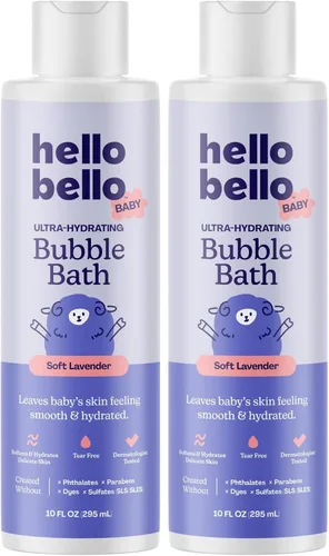 Vista 13 de Hello Bello Baño de burbujas para bebé, aroma suave de vainilla de coco, 10 onzas