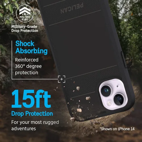 Vista 2 de Pelican Protector Series - Funda compatible con carga magnética resistente para iPhone 14 Plus (2022) diseñada para caber perfectamente