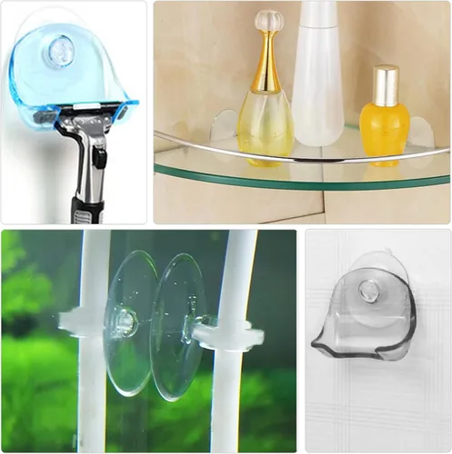Vista 4 de Litoexpe 10 ventosas transparentes sin ganchos sin agujeros, pequeñas almohadillas profesionales para decoración y organización del hogar, 0.8