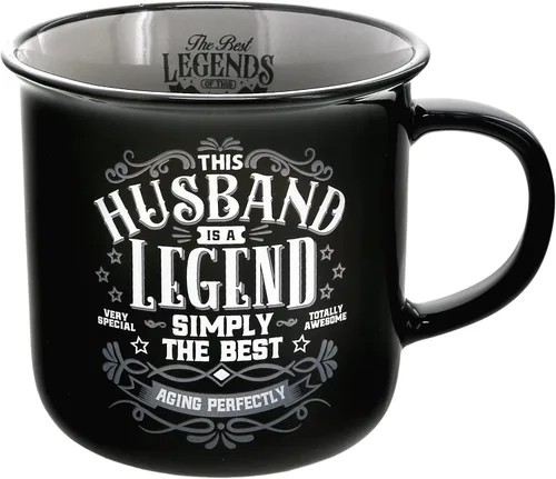 Vista 14 de Pavilion Gift Company - Dad The Legend - Taza de cerámica de 13 onzas, taza de café de doble cara, regalo del día del padre, 1 unidad, paquete de 1