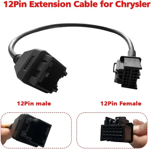 Vista 3 de Obd2 Cable 12 8 Cable adaptador de extensión para DS808 Maxisys MS905 MS906 MS908 Pro Maxisys Elite Scanner Tool, cable de derivación de seguridad