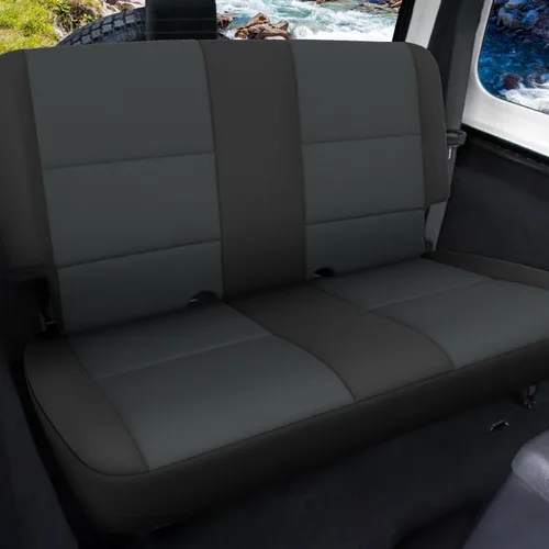 Vista 8 de GIANT PANDA Fundas de asiento de neopreno para Jeep Wrangler TJ (2003-2006), fundas de asiento impermeables de neopreno, acolchadas de espuma