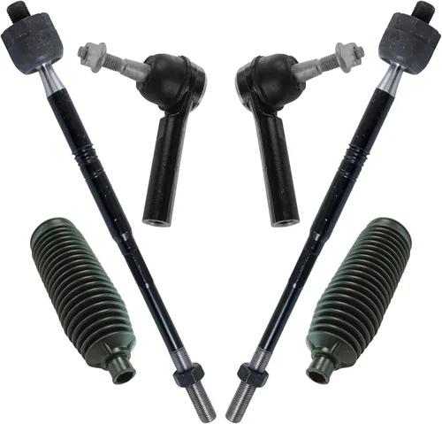 Vista 120 de TRQ Kit de dirección delantera con barra de acoplamiento de fuelle de piñón y cremallera compatible con Toyota Echo 2000-2005