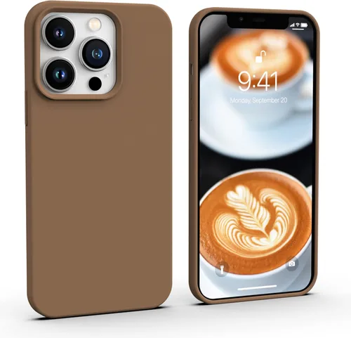 Vista 23 de IceSword Funda compatible con iPhone 13 Pro de 6.1 pies, funda delgada de silicona líquida a prueba de golpes, suave antiarañazos, bonita protección