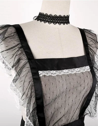 Vista 5 de Conjunto de lencería sexy para mujer Mflying Juego de delantal de lencería de doncella de Cosplay