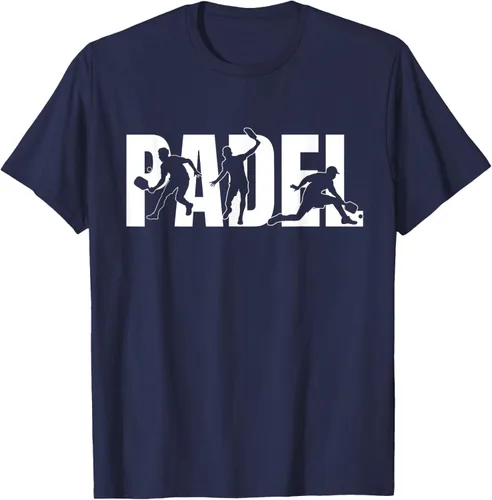 Vista 11 de Camiseta de regalo para amantes de los deportes con silueta de padel