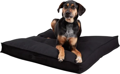 Vista 22 de Happy Hounds Milo - Cama cuadrada copetuda para perro, musgo, mediano (32 x 32 pulgadas)