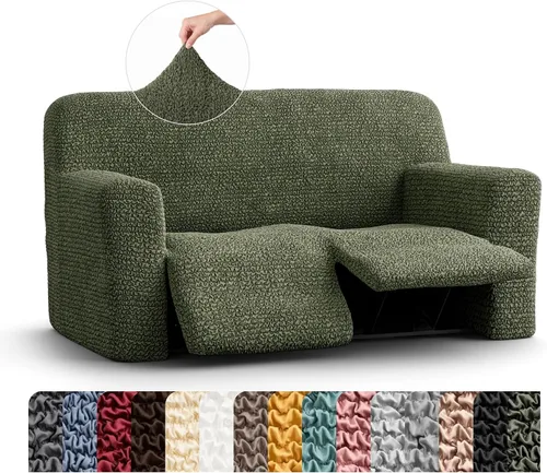 Vista 15 de PAULATO BY GA.I.CO. Funda para sillón reclinable, funda de ajuste suave, protector elástico de muebles reclinables de 1 pieza, tela hipoalergénica