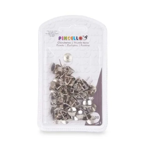 Vista 4 de Chinchetas Pincello Plateado Metal (24 Unidades)