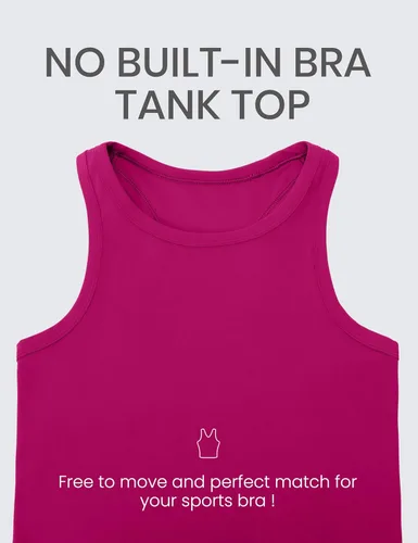 Vista 3 de CRZ YOGA Butterluxe - Camiseta sin mangas de espalda cruzada para mujer, cuello alto, para entrenamiento, atlética, sin mangas, para gimnasio
